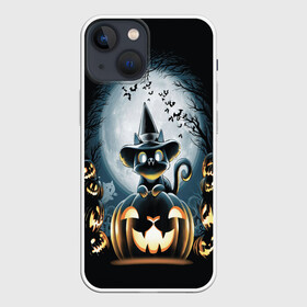 Чехол для iPhone 13 mini с принтом Хэллоуин Кот в Петрозаводске,  |  | 2020 | cat | cats | halloween | джек | киса | кисуля | кот | котик | коты | кошечка | ленивец | мяу | октябрь | панда | призрак | призраки | собака | тыква | хеллоуин | хелоуин | хэллоуин | хэлоуин | черный кот | щеночек