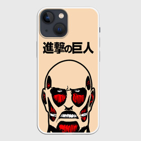 Чехол для iPhone 13 mini с принтом Безкожный Титан. ATTACK ON TITAN в Петрозаводске,  |  | anime | attack on titan | аниме | армин арлерт | атак он титан | атака на титанов | атака титанов | великаны | гарнизон | колоссальный | леви | легион разведки | лого | манга | микаса аккерман | разведкорпус