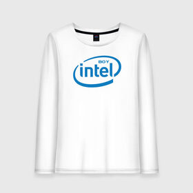 Женский лонгслив хлопок с принтом Intel Boy в Петрозаводске, 100% хлопок |  | Тематика изображения на принте: amd | amd boy | core | core i3 | core i5 | core i7 | cpu | intel | intel boy | интел | интел бой | процессор | цпу
