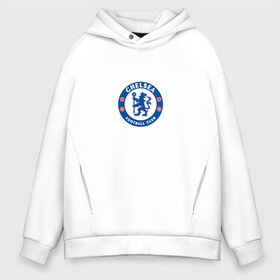 Мужское худи Oversize хлопок с принтом Chelsea FC в Петрозаводске, френч-терри — 70% хлопок, 30% полиэстер. Мягкий теплый начес внутри —100% хлопок | боковые карманы, эластичные манжеты и нижняя кромка, капюшон на магнитной кнопке | blue | chelsea | club | english | fc | football | london | retirees | soccer | английский | клуб | лондон | пенсионеры | синие | фк | футбол | футбольный | челси