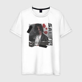 Мужская футболка хлопок с принтом SALUKI в Петрозаводске, 100% хлопок | прямой крой, круглый вырез горловины, длина до линии бедер, слегка спущенное плечо. | Тематика изображения на принте: rap | saluki | saluki rap | рэп | рэпер | салюки