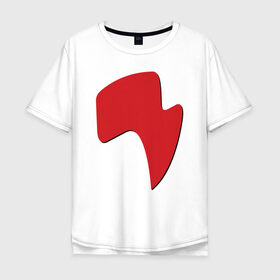 Мужская футболка хлопок Oversize с принтом огонёк red в Петрозаводске, 100% хлопок | свободный крой, круглый ворот, “спинка” длиннее передней части | drive | drive fitness | драйв | драйв фитнес
