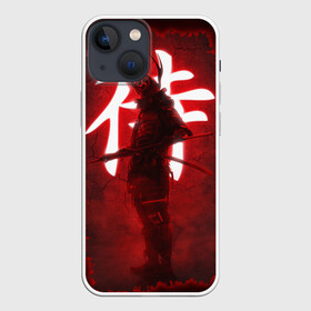 Чехол для iPhone 13 mini с принтом NEON SAMURAI в Петрозаводске,  |  | катана | красное | неон | неоновый самурай | самурай | стиль | тренд | япония