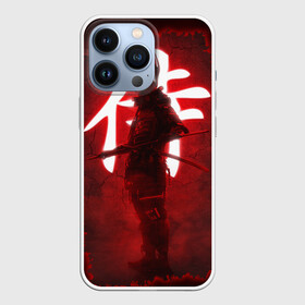 Чехол для iPhone 13 Pro с принтом NEON SAMURAI в Петрозаводске,  |  | катана | красное | неон | неоновый самурай | самурай | стиль | тренд | япония