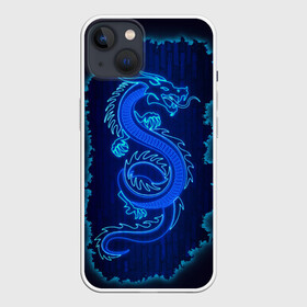 Чехол для iPhone 13 с принтом NEON DRAGON в Петрозаводске,  |  | дракон | китайский дракон | неон | неоновый дракон