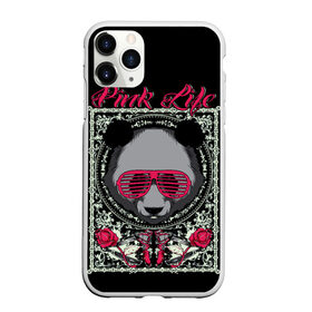 Чехол для iPhone 11 Pro матовый с принтом Розовая жизнь в Петрозаводске, Силикон |  | голова медведя. | голова панды | медведи | орнамент | панда | панда в розовых очках | розовая жизнь | розовый стиль | розы