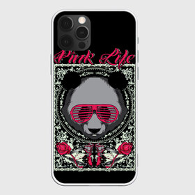 Чехол для iPhone 12 Pro Max с принтом Розовая жизнь в Петрозаводске, Силикон |  | Тематика изображения на принте: голова медведя. | голова панды | медведи | орнамент | панда | панда в розовых очках | розовая жизнь | розовый стиль | розы