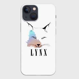 Чехол для iPhone 13 mini с принтом Рысь в Петрозаводске,  |  | lynx | зверь | котик | кошечка | кошка | рысь | усатый | ушки на макушке | хищник