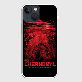Чехол для iPhone 13 mini с принтом Чернобыль в Петрозаводске,  |  | chernobyl | chernobyl nuclear power plant | exclusion zone | pripyat | radiation | stalker | зона отчуждения | припять | радиация | сталкер | чаэс | чернобыль