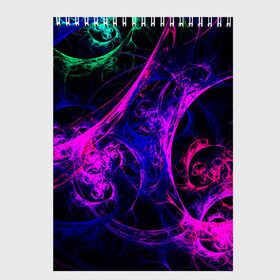 Скетчбук с принтом GambaTR в Петрозаводске, 100% бумага
 | 48 листов, плотность листов — 100 г/м2, плотность картонной обложки — 250 г/м2. Листы скреплены сверху удобной пружинной спиралью | Тематика изображения на принте: abstraction | colorful | dark | fractal | glow | patterns | shapes | tangled | texture | абстракция | запутанный | разноцветный | свечение | текстура | темный | узоры | формы | фрактал