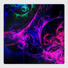 Магнитный плакат 3Х3 с принтом GambaTR в Петрозаводске, Полимерный материал с магнитным слоем | 9 деталей размером 9*9 см | Тематика изображения на принте: abstraction | colorful | dark | fractal | glow | patterns | shapes | tangled | texture | абстракция | запутанный | разноцветный | свечение | текстура | темный | узоры | формы | фрактал