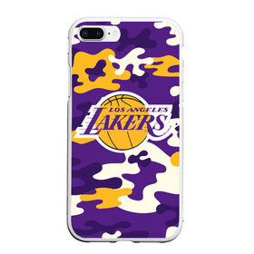 Чехол для iPhone 7Plus/8 Plus матовый с принтом LAKERS в Петрозаводске, Силикон | Область печати: задняя сторона чехла, без боковых панелей | 24 lakers | kobe bryant | lakers | los angeles lakers | баскетбол. | коби брайант | лос анджелес лейкерс | лосанджелес лейкерс