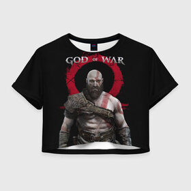 Женская футболка Crop-top 3D с принтом God of War в Петрозаводске, 100% полиэстер | круглая горловина, длина футболки до линии талии, рукава с отворотами | Тематика изображения на принте: armor | atreus | axe | cory barlog | god of war | kratos | loki | nextgen | playstation 5 | ps5 | santa monica studiogames | атрей | бог войны | броня | игры | кори барлог | кратос | локи | некстген | плейстейшен 5 | пс5 | рагнарек | рыцарь | топор