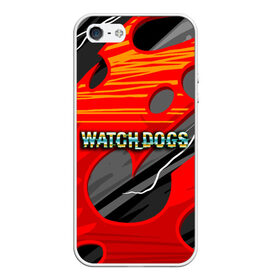 Чехол для iPhone 5/5S матовый с принтом Watch Dogs Recing в Петрозаводске, Силикон | Область печати: задняя сторона чехла, без боковых панелей | dogs | legion | logo | text | watch | взлом | игра | легион | лого | символ | текст | хак | хакер | хакеры