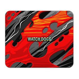 Коврик для мышки прямоугольный с принтом Watch Dogs Recing в Петрозаводске, натуральный каучук | размер 230 х 185 мм; запечатка лицевой стороны | Тематика изображения на принте: dogs | legion | logo | text | watch | взлом | игра | легион | лого | символ | текст | хак | хакер | хакеры