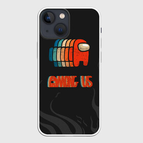 Чехол для iPhone 13 mini с принтом Among us в Петрозаводске,  |  | among us | crewmate | game | games | mafia | survival | sus | trator | tsss | амон ас | амонг ас | выжившие | мафия | мирный | трейтор | тссс