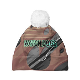 Шапка 3D c помпоном с принтом Watch_Dogs в Петрозаводске, 100% полиэстер | универсальный размер, печать по всей поверхности изделия | dogs | legion | logo | text | watch | взлом | игра | легион | лого | символ | текст | хак | хакер | хакеры