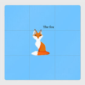 Магнитный плакат 3Х3 с принтом The fox в Петрозаводске, Полимерный материал с магнитным слоем | 9 деталей размером 9*9 см | fox | the fox | лиса