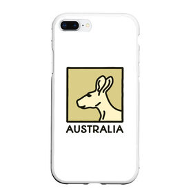 Чехол для iPhone 7Plus/8 Plus матовый с принтом Australia в Петрозаводске, Силикон | Область печати: задняя сторона чехла, без боковых панелей | Тематика изображения на принте: australia | австралия | животные | кенгуру | страны