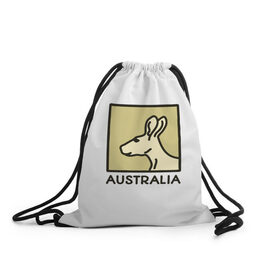Рюкзак-мешок 3D с принтом Australia в Петрозаводске, 100% полиэстер | плотность ткани — 200 г/м2, размер — 35 х 45 см; лямки — толстые шнурки, застежка на шнуровке, без карманов и подкладки | australia | австралия | животные | кенгуру | страны
