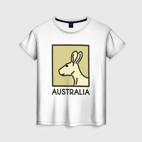 Женская футболка 3D с принтом Australia в Петрозаводске, 100% полиэфир ( синтетическое хлопкоподобное полотно) | прямой крой, круглый вырез горловины, длина до линии бедер | australia | австралия | животные | кенгуру | страны