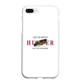 Чехол для iPhone 7Plus/8 Plus матовый с принтом Hunter в Петрозаводске, Силикон | Область печати: задняя сторона чехла, без боковых панелей | hunter | будь сильнее | будь храбрым | охотник | тигр | хищник