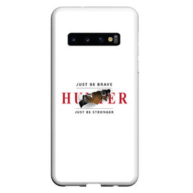 Чехол для Samsung Galaxy S10 с принтом Hunter в Петрозаводске, Силикон | Область печати: задняя сторона чехла, без боковых панелей | hunter | будь сильнее | будь храбрым | охотник | тигр | хищник