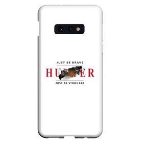 Чехол для Samsung S10E с принтом Hunter в Петрозаводске, Силикон | Область печати: задняя сторона чехла, без боковых панелей | hunter | будь сильнее | будь храбрым | охотник | тигр | хищник