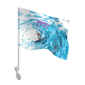 Флаг для автомобиля с принтом Brawl STARS (surfing) в Петрозаводске, 100% полиэстер | Размер: 30*21 см | brawl | break dance | leon | moba | stars | supercell | surfing | игра | коллаборация | коллаж | паттерн