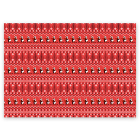 Поздравительная открытка с принтом Новогодние пингвины в Петрозаводске, 100% бумага | плотность бумаги 280 г/м2, матовая, на обратной стороне линовка и место для марки
 | 