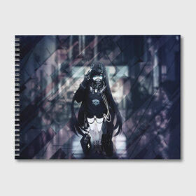 Альбом для рисования с принтом Anime Cyber в Петрозаводске, 100% бумага
 | матовая бумага, плотность 200 мг. | anime | cyber | mask | аниме тян | в маске | девушка | кибер