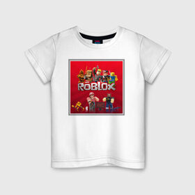 Детская футболка хлопок с принтом Roblox в Петрозаводске, 100% хлопок | круглый вырез горловины, полуприлегающий силуэт, длина до линии бедер | roblox | studio | игра | игрок | игроман | купить | роблокс