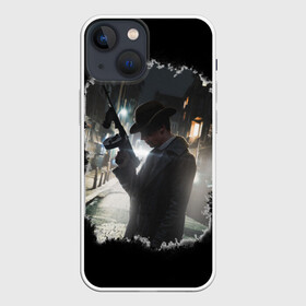 Чехол для iPhone 13 mini с принтом MAFIA в Петрозаводске,  |  | гангстер | игра мафия | мафия | мафия 2 | ретро гангстер | человек в строгом костюме | человек с оружием