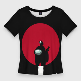 Женская футболка 3D Slim с принтом Among Us самураи в Петрозаводске,  |  | among | among us | brawl stars | impostor | naruto | us | аниме | итачи | наруто | с among us | с эмонг ас | учиха | эмонг | эмонг ас