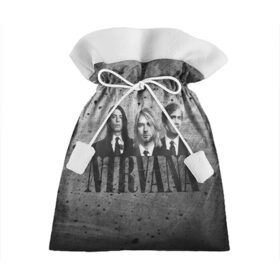 Подарочный 3D мешок с принтом Нирвана в Петрозаводске, 100% полиэстер | Размер: 29*39 см | Тематика изображения на принте: kurt cobain | nirvana | rock | курт кобейн | нирвана | рок