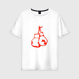 Женская футболка хлопок Oversize с принтом Akhmat Fight Club в Петрозаводске, 100% хлопок | свободный крой, круглый ворот, спущенный рукав, длина до линии бедер
 | 