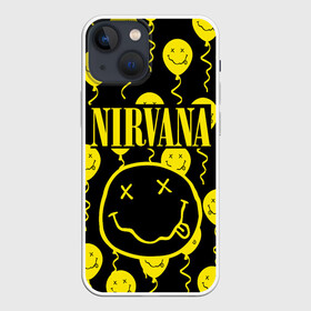 Чехол для iPhone 13 mini с принтом NIRVANA в Петрозаводске,  |  | nirvana | nirvana smells like | rock | teen spirit | курт кобейн | нирвана | песни | рок.