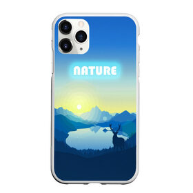 Чехол для iPhone 11 Pro Max матовый с принтом NATURE в Петрозаводске, Силикон |  | Тематика изображения на принте: горы | закат | лес | ночное небо | озеро в лесу | олень в лесу | природа | солнце