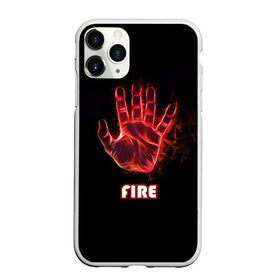 Чехол для iPhone 11 Pro Max матовый с принтом FIRE в Петрозаводске, Силикон |  | amoled | огонь | пальцы | рука в огне | рука человека