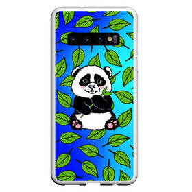 Чехол для Samsung Galaxy S10 с принтом Панда в Петрозаводске, Силикон | Область печати: задняя сторона чехла, без боковых панелей | baby | bear | kawaii | teddy | бамбук | ветки | животные | игрушка | каваи | китай | коала | листья | малыш | медведь | медвежата | медвежонок | мультяшный | панда | пандочка | плюшевый | подарок | природа | пушистый