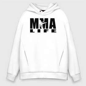 Мужское худи Oversize хлопок с принтом MMA в Петрозаводске, френч-терри — 70% хлопок, 30% полиэстер. Мягкий теплый начес внутри —100% хлопок | боковые карманы, эластичные манжеты и нижняя кромка, капюшон на магнитной кнопке | arts | fights | martial | mixed | mma | no rules | sports | wrestling | без правил | боевые | бои | борьба | единоборства | искусства | смешанные | спорт