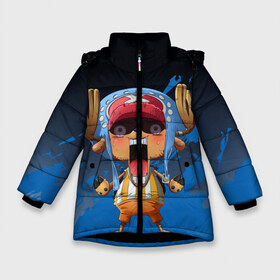 Зимняя куртка для девочек 3D с принтом One Piece Тони Чоппер в Петрозаводске, ткань верха — 100% полиэстер; подклад — 100% полиэстер, утеплитель — 100% полиэстер. | длина ниже бедра, удлиненная спинка, воротник стойка и отстегивающийся капюшон. Есть боковые карманы с листочкой на кнопках, утяжки по низу изделия и внутренний карман на молнии. 

Предусмотрены светоотражающий принт на спинке, радужный светоотражающий элемент на пуллере молнии и на резинке для утяжки. | one piece | аниме | обезьяна д. луффи | олень | тони | тони чоппер