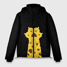 Мужская зимняя куртка 3D с принтом Лапа тигра в Петрозаводске, верх — 100% полиэстер; подкладка — 100% полиэстер; утеплитель — 100% полиэстер | длина ниже бедра, свободный силуэт Оверсайз. Есть воротник-стойка, отстегивающийся капюшон и ветрозащитная планка. 

Боковые карманы с листочкой на кнопках и внутренний карман на молнии. | желтая | пятна | тигр | шерть звери