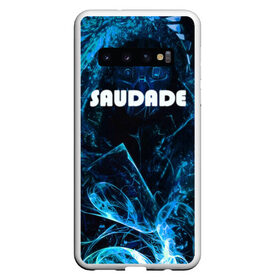 Чехол для Samsung Galaxy S10 с принтом SAUDADE в Петрозаводске, Силикон | Область печати: задняя сторона чехла, без боковых панелей | amiled | dark | брызги красок | дым | неоновый дым