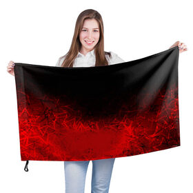 Флаг 3D с принтом КРАСНО-ЧЕРНЫЙ ГРАДИЕНТ в Петрозаводске, 100% полиэстер | плотность ткани — 95 г/м2, размер — 67 х 109 см. Принт наносится с одной стороны | black | blood | fire | red | stars | градиент | звезды | красный | кровь | огонь | текстуры | узор | черный