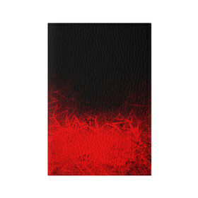 Обложка для паспорта матовая кожа с принтом КРАСНО-ЧЕРНЫЙ ГРАДИЕНТ в Петрозаводске, натуральная матовая кожа | размер 19,3 х 13,7 см; прозрачные пластиковые крепления | Тематика изображения на принте: black | blood | fire | red | stars | градиент | звезды | красный | кровь | огонь | текстуры | узор | черный