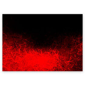 Поздравительная открытка с принтом КРАСНО-ЧЕРНЫЙ ГРАДИЕНТ в Петрозаводске, 100% бумага | плотность бумаги 280 г/м2, матовая, на обратной стороне линовка и место для марки
 | Тематика изображения на принте: black | blood | fire | red | stars | градиент | звезды | красный | кровь | огонь | текстуры | узор | черный