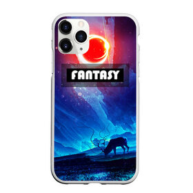 Чехол для iPhone 11 Pro Max матовый с принтом FANTASY в Петрозаводске, Силикон |  | Тематика изображения на принте: горы | ледяные глыбы | неоновая луна | неоновая планета | неоновый свет | ночное небо | олень | фантастика | фентези