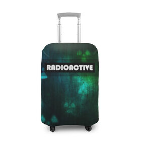 Чехол для чемодана 3D с принтом RADIOACTIVE в Петрозаводске, 86% полиэфир, 14% спандекс | двустороннее нанесение принта, прорези для ручек и колес | значок радиации | металл текстура | метро | радиация | сталкер