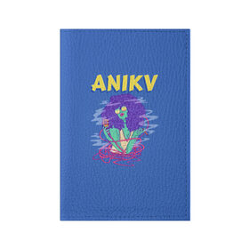 Обложка для паспорта матовая кожа с принтом ANIKV в Петрозаводске, натуральная матовая кожа | размер 19,3 х 13,7 см; прозрачные пластиковые крепления | anika | anikv | аника | анна пурцен | было или нет | песни